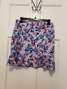 Emerald 18 Golf Skort Size Medium Ruffled Hemline Colorful